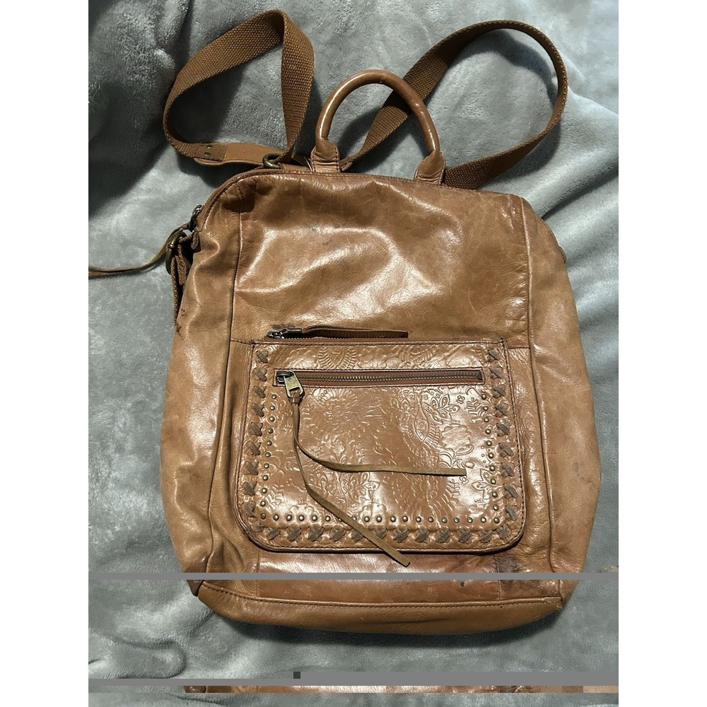 The Sak backpack laptop bag Loyola Backpack teak Use 100% full-grain Leather